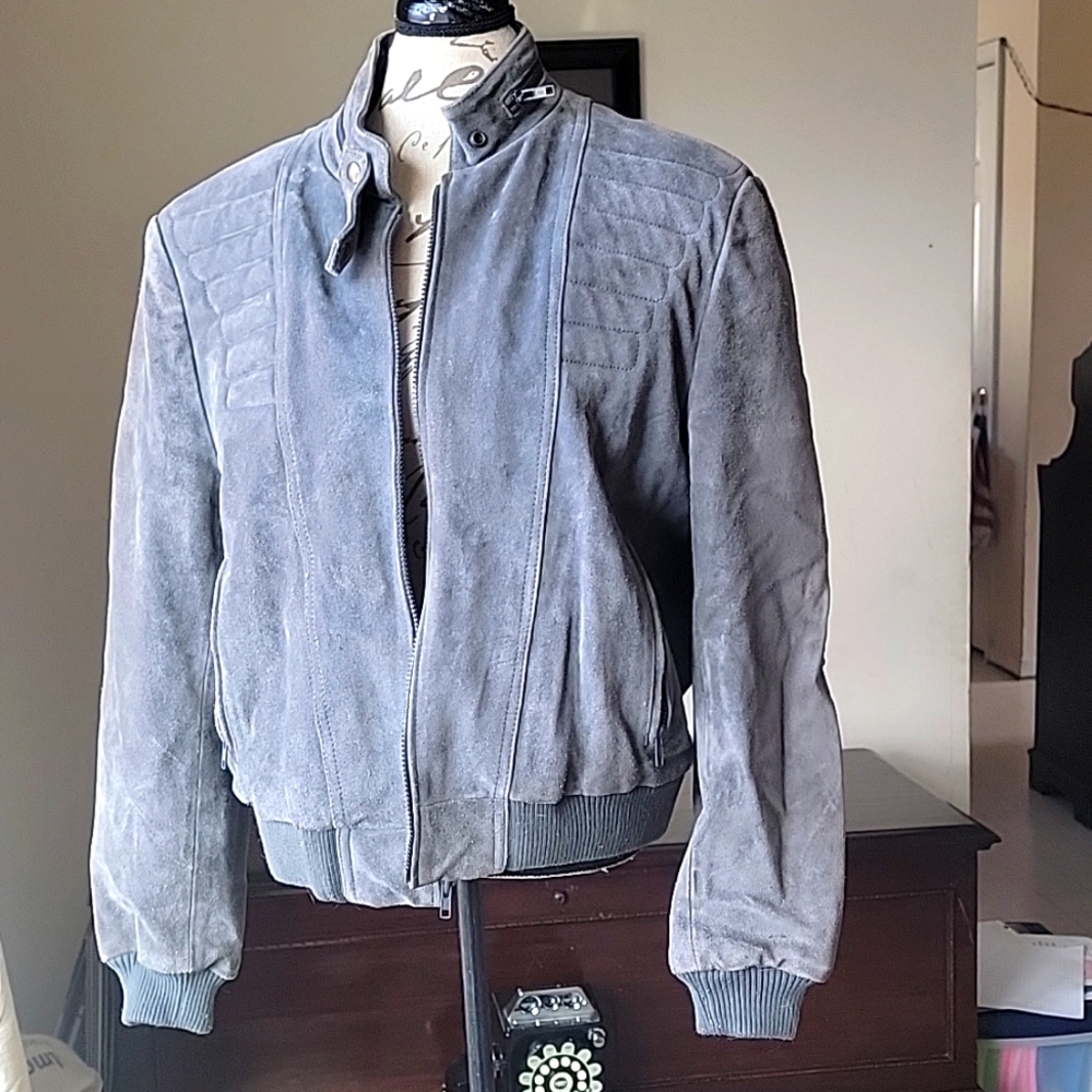 Wilson's Leather Men's Suede Bomber Jacket Coat